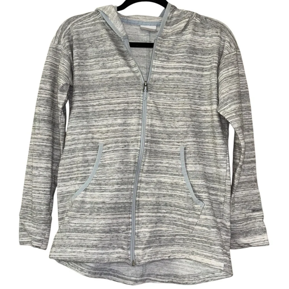 Columbia Zip Up Hooded Gray Sweatshirt Women’s XS Comfortable Casual Outdoor